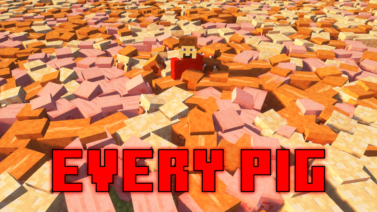 I Captured Every Pig In Minecraft thumbnail